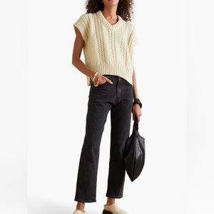 NWT &Daughter Beige Cable Knit Vest/Poncho